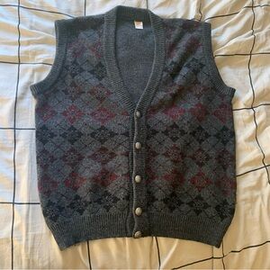 Vintage Button Down Sweater Vest M